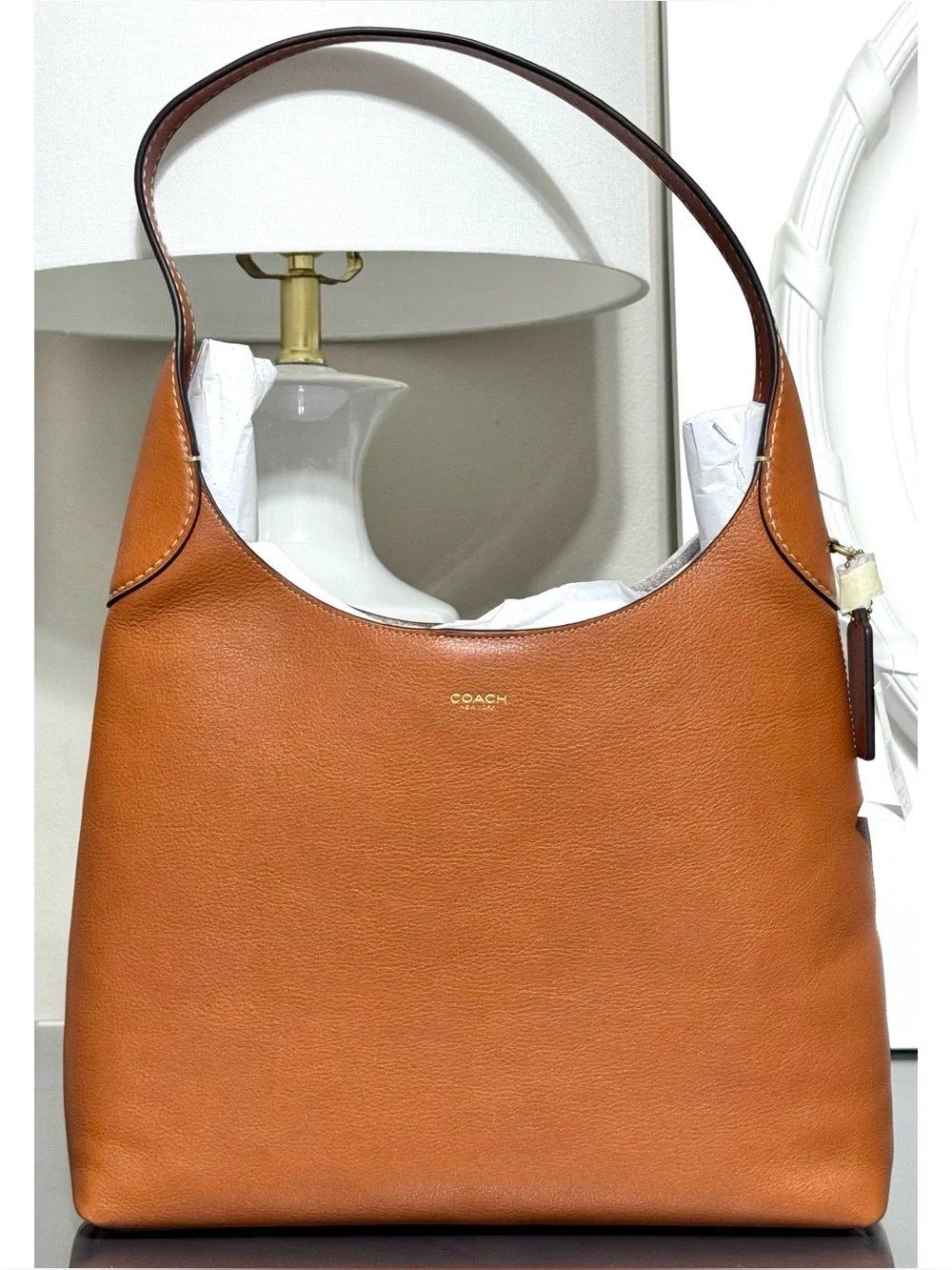 COACH Brooklyn Shoulder Bag 34, TOFFEE